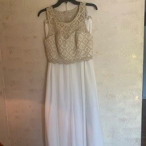 Sequin Hearts Ivory Dress